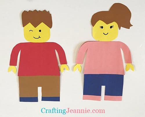 Lego Minifigure paper craft by Crafting Jeannie