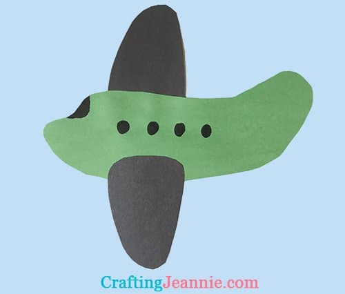green and black airplane craft for Crafting Jeannie