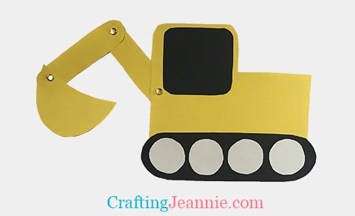 paper excavator craft for crafting Jeannie