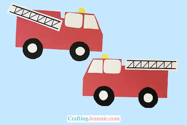 Fire Truck Craft with Template by Crafting Jeannie