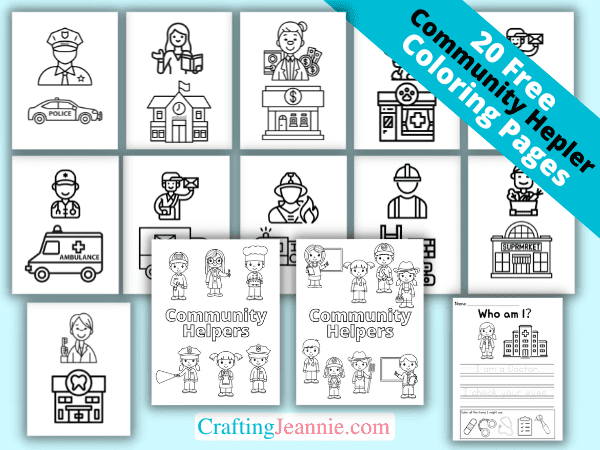 community helper coloring pages