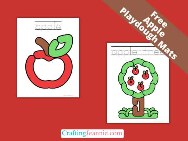 Apple Playdough Mats